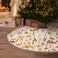thumbnail image 6 of Daiia UAE Travel1 Drawing Merry Christmas Tree Skirt , Xmas Large Lace-up Tree Skirt, Santa Snowflakes Rustic Home Decorations New Year Party Farmhouse Decor-36", 6 of 7