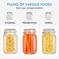 thumbnail image 6 of 48oz Food Storage Canister Glass Jars with Clamp Airtight Lids and Silicone Gaskets for Multi-Purpose Kitchen Containers - Clear Square (2 Pack), 6 of 7