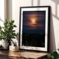 thumbnail image 4 of Glowing Moonrise Over Portland - Portland Oregon Photography Moon Night Sky Landscape Cityscape Scenic Mystical Black Framed Wall Art Print 5 x 7 inches, 4 of 8