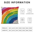 thumbnail image 5 of Wuche Rainbow Throw Pillow Covers 18x18 Inch Home Pillow Cover Colourful Rainbow Pillow Case Cotton Linen Hidden Zipper Closure Cushion Couch Bedroom Decor Pillowcases Multiple specifications, 5 of 5