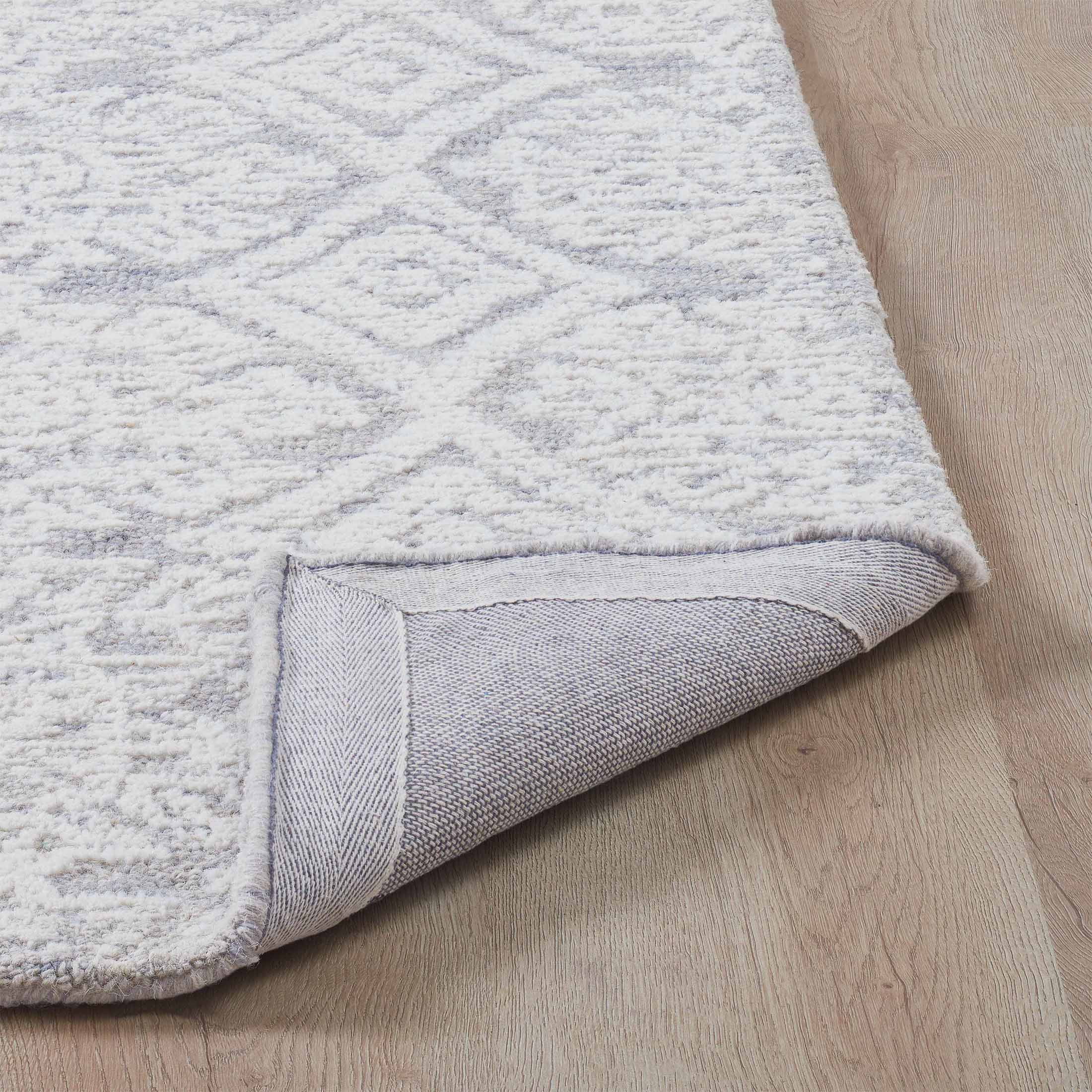 Better Homes & Gardens Suzani Light Grey Medallion Wool Indoor Rug Runner, 2.5' x 7'