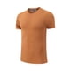 thumbnail image 3 of Tops para hombre, blusas y camisas de cuello redondo y manga corta para hombre, camiseta de manga corta de goma sin costuras de secado rápido de color liso de seda de hielo para hombre, camiseta de ve, 3 of 4
