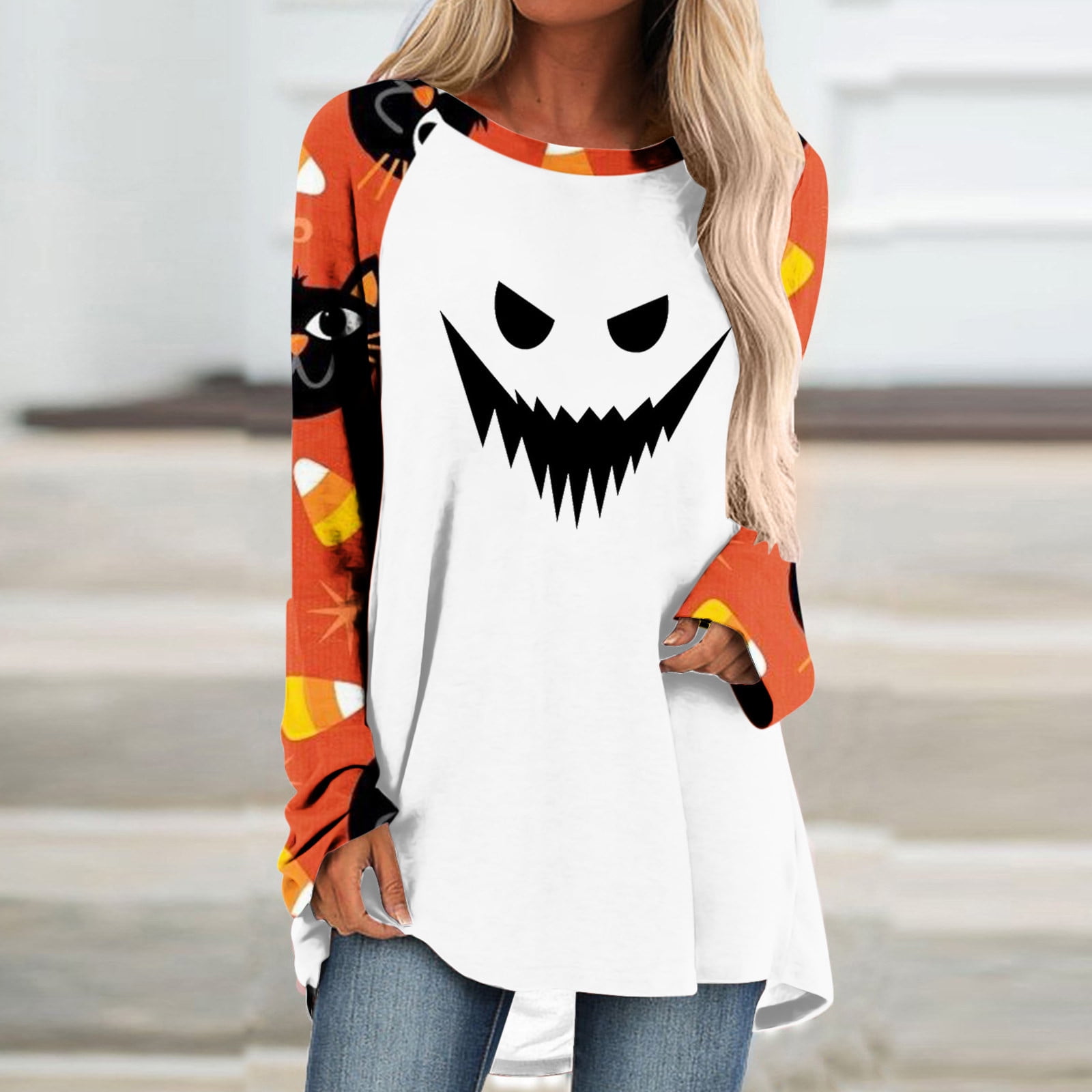 2022 Pumpkin Teacher Pullover Blouse 