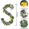 thumbnail image 4 of 2Pcs 12Ft Artificial Lemon Garland Spring Summer Faux Fruit Vine Garlands with Greenery for Door Wall Mantle Wedding Party Table Decorations, 4 of 17