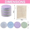 thumbnail image 2 of Paquete de 20 almohadillas de algodón: almohadillas de limpieza facial de bambú ecológicas y reutilizables con bolsa de malla para lavandería dedicada para desmaquillarse de día y de noche, 2 of 6
