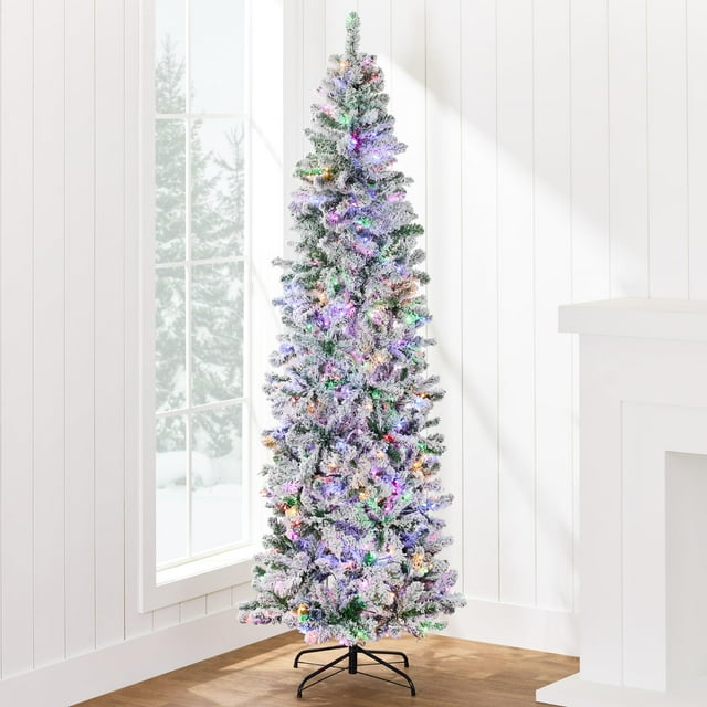 Lápiz flocado Christmas Tree Best Choice Products de 9 pies