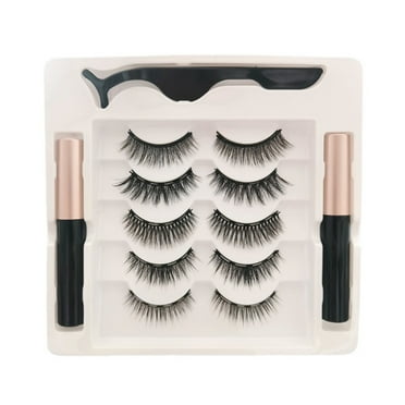 RAGUPEL 10Pcs Magnetic Eyelashes Kit,Realistic Magnetic Eyelashes Natural Look,False Natural Eyelashes