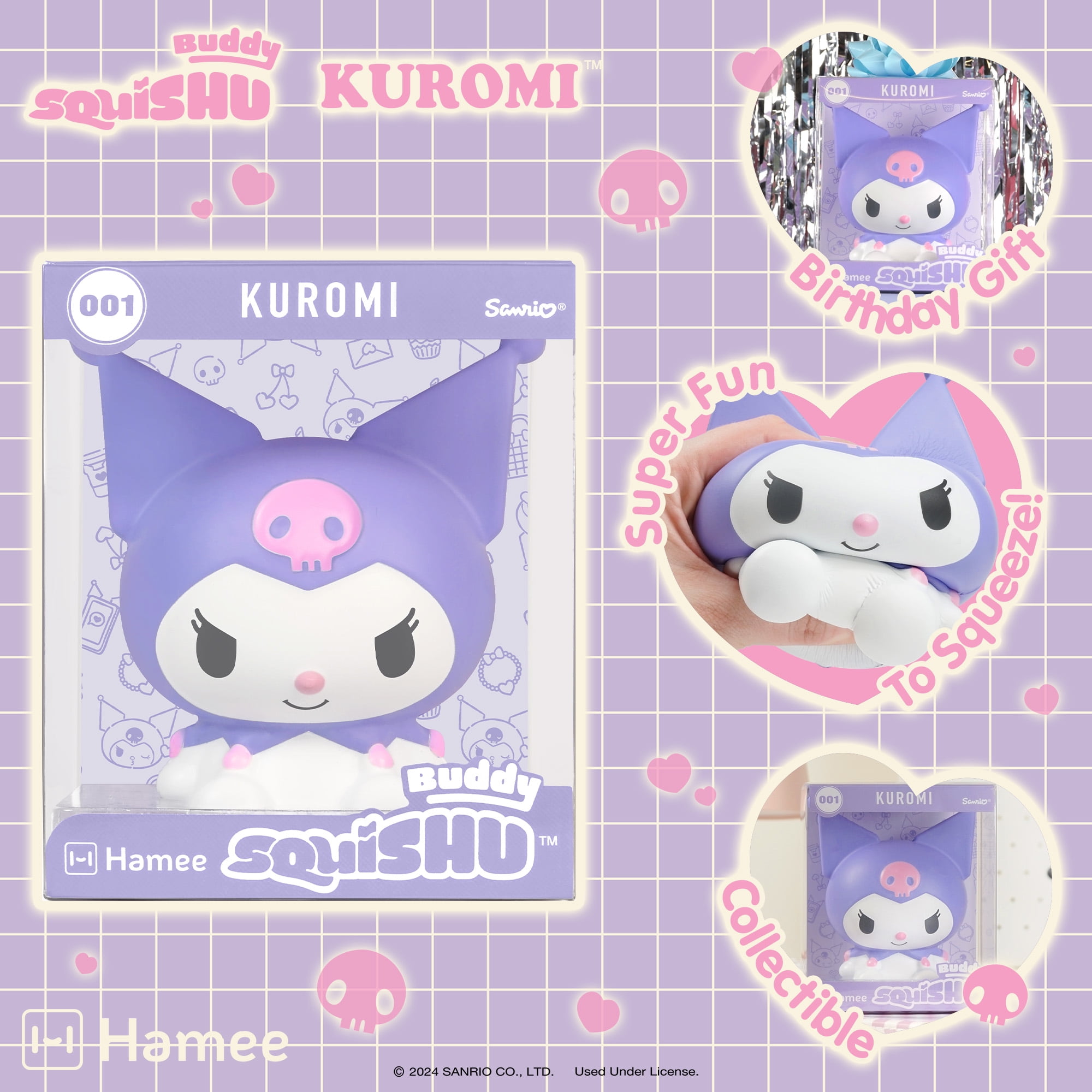 Hamee Sanrio SquiSHU Buddy - Kuromi Squishy Toy