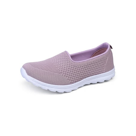 

Ritualay Womens Flats Mesh Comfort Shoes Casual Sneakers Wide Width Lightweight Walking Shoe Nursing Yoga Slip On Light Purple 6