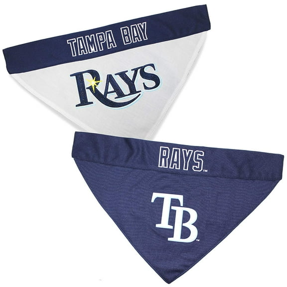 Pets First MLB Tampa Bay Rays Reversible Bandana - Dual-Sided Bandana for Cats & Dogs