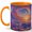 Orange, variant on Swirling Sunrise Sky 11oz Ceramic Mug, Dream Cloud Coffee Cup