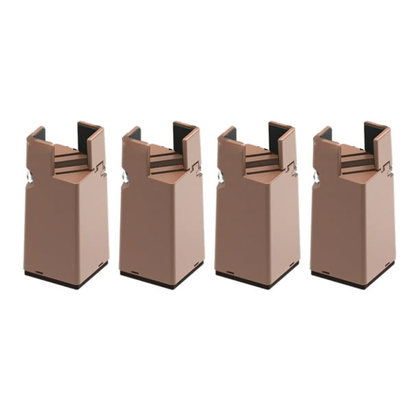 Bewildely Cama transformadora de 4 paquetes por lote con elevadores de muebles confiables y duraderos que ofrecen altura adicional Decoración del hogar Marrón