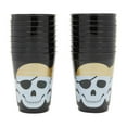 thumbnail image 6 of Sparkle and Bash Pirate Cups - 16 oz, Black, 16 Count - Durable Reusable Skull Plastic Tumblers & Pirate Party Supplies, 6 of 7
