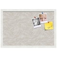 thumbnail image 2 of PinPix 24x16 Custom Cork Bulletin Board Sand White Poster Board Has a Fabric Style Canvas Finish, Framed in Sand White, by ArtToFrames (PinPix-1875), 2 of 5
