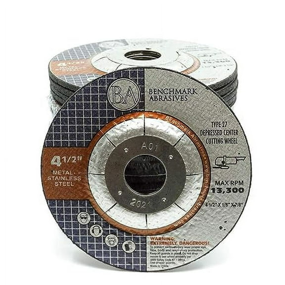 Benchmark Abrasives 4-1/2" T27 Pipeline Cutting & Light Grinding Wheel - 25 Pack