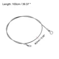 thumbnail image 2 of Uxcell 2mmx100cm Stainless Steel Lanyard Cable Eyelets Ended Wire Rope 6 Pack, 2 of 5