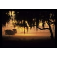 thumbnail image 2 of Williams, Joanne 32x23 Black Ornate Wood Framed with Double Matting Museum Art Print Titled - FL, Lake Kissimmee Sunrise silhouette of trees, 2 of 4
