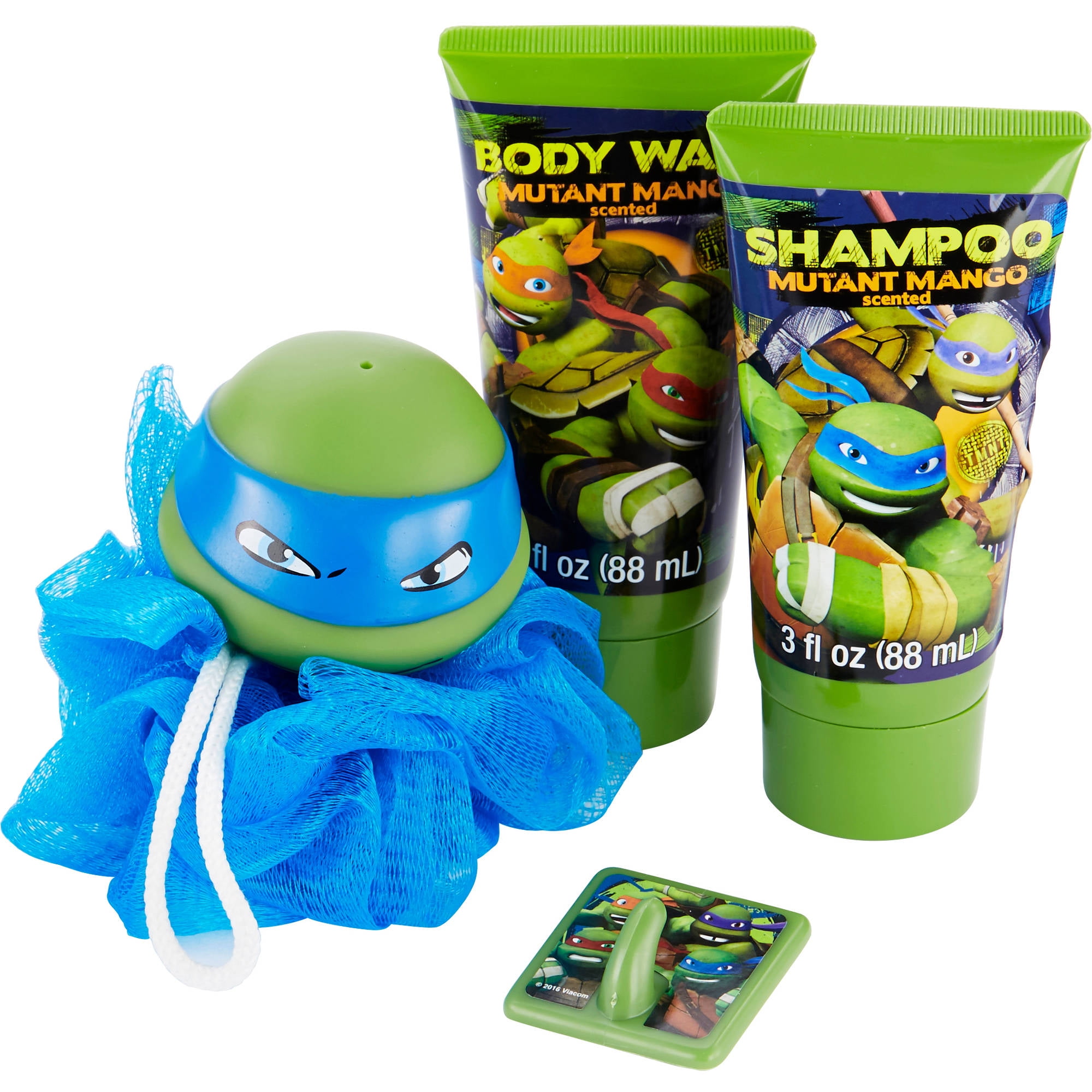 Body Wash Teenage Mutant Ninja Turtles 4 Piece Soap & Scrub Shampoo Bath Sc.. 