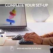 Logitech MX Mechanical Mini for Mac Wireless Illuminated Keyboard, Low-Profile Performance Switches, Tactile Quiet Keys, Backlit, Space Gray