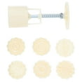 thumbnail image 1 of Shisuyan 1 Set Hand Press Type Moon Cake Molds DIY Baking Molds Supplies (Beige), 1 of 8