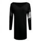 thumbnail image 4 of Vestido de encaje estampado de manga larga y cuello en V para mujer - Poliéster y spandex, tallas S-XXL - Elegante para cócteles y bodas, 4 of 4