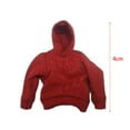thumbnail image 7 of Almencla Fashion 1/18 Hoodie, Handmade Doll Clothes, Miniature Clothing Costume for 3.75 inch Men Figures Dress up Accessory Red, 7 of 7