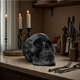 thumbnail image 6 of Eliaeconx Decorative Skeleton Skull, Artistic Halloween Display Piece, Personalized Home Decor for Interior Wall and Shelf Decorating, Black, 6 of 6