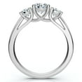 thumbnail image 2 of Pompeii 1ct Three Stone Diamond Ring 14K White Gold (G/H,SI), 2 of 7