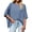 Blue Grey, variant on Women Summer Oversized T Shirt Batwing Sleeve Short Sleeve Asymmetric Hem Top Loose Waist T Shirt