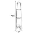 thumbnail image 2 of Panacea Tall Finial Three Tiered Plant Stand, Black, 73.5"H, 2 of 8