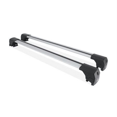 Cross Rail Roof Rack Fits Jaecoo 7 2023-2026 Gray | Adjustable Aluminum Heavy Duty 300 LBS Anti-Theft Lock Cargo Carrier Rooftop Crossbar Accessories for Bike  Basket Snowboard Luggage