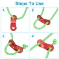thumbnail image 4 of Uxcell 4mm Tent Rope, 4 Pack 6.5ft Reflective Guyline Rope with Adjuster for Camping Hiking, Red, 4 of 6