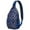 Dark Blue Christmas, variant on Sling Backpack,Dark Blue Christmas Dog and Snowman Pattern Sling Bag with Water Bottle Holder,Waterproof Sling Bag for Men/Women with Headphone Jack for Hiking,Travel