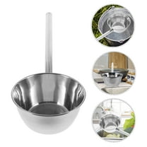 UPKOCH Silver Stainless Steel Soup Ladle for Home Cooking and Water Serving