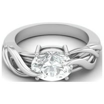 AVDAN 9X7mm Oval Moissanite Diamond 925 Sterling Silver Solitaire Women Gifts Ring