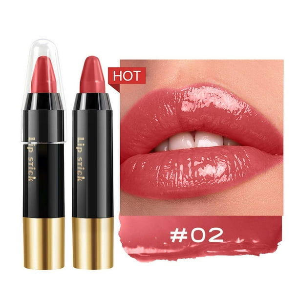Lápiz labial en lápiz labial de 6 colores, lápiz labial hidratante de terciopelo, lápiz labial brillante, no se adhiere fácilmente a la taza.