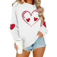 thumbnail image 5 of Wlynlyn Womens Valentines Sweatshirts Long Sleeve Heart Printed Pullover Shirts Casual Loose Crewneck Tee Tops, 5 of 10