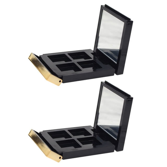 Eyeshadow Mirror Palettes Plastic Eyeshadow Storage Women Daily Use 2Pcs 6.15x5.09cm