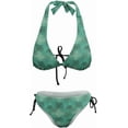 thumbnail image 4 of SKQIT Women Two Piece Bikini Swimsuit Sexy Bathing Suits Halter Triangle Tops String Bikini Sets, 4 of 6