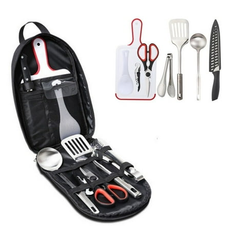 

Camping Cooking BBQ Utensil Set Portable Kitchen Gear Cookwear Stainless Steel