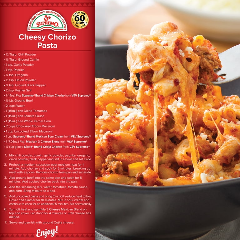 V&V Supremo Authentic Mexican Style Premium Chicken Chorizo