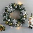 thumbnail image 6 of Travelwant Christmas Wreath, Artificial Christmas Wreath Pre-lit Christmas Wreath Xmas Wreath for Door, Window Mantel Holiday Decoration Wreath, 6 of 9