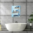thumbnail image 2 of Bathroom Decor Wall Art Navy Blue Pictures Funny Rustic Farmhouse Signs Please Seat Yourself Canvas Painting Print Beach Nautical Sea Turtle Artworks 12''''x16'''', 2 of 6