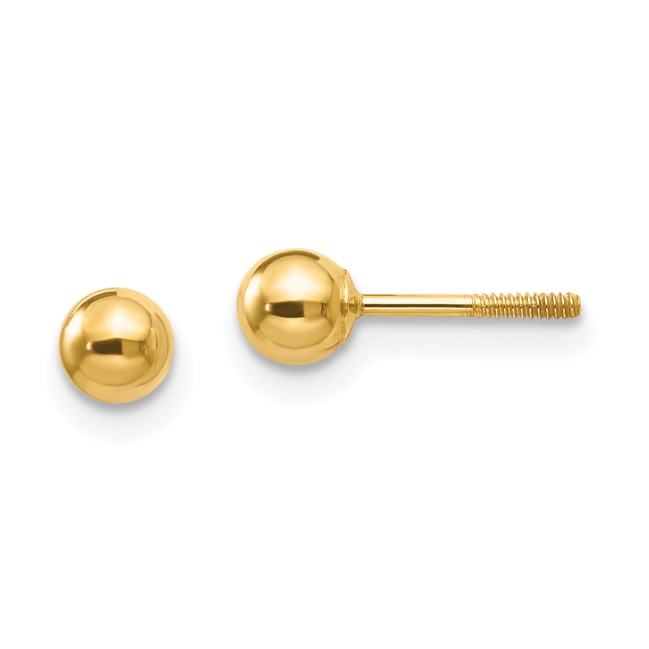 Details about   14K Yellow Gold Madi K Children's 4 MM Synthetic December Screw Back Earrings 