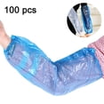thumbnail image 2 of 100 protectores de mangas de plástico a prueba de polvo para antebrazo con bandas de goma elásticas, para cocina, hogar, oficina, 2 of 8