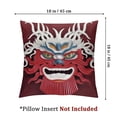 thumbnail image 4 of Chinese New Year Lion Dance Head Pillow Cover Soft Coral Fleece Pillow Cases Decorative Rectangle Pillow Covers for Decor Sofa Living Room Bedroom, 4 of 7