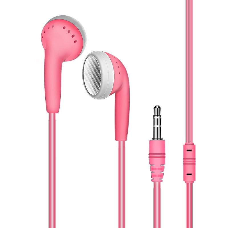 3.5mm Computer Earphone Crystal Cable MP3 Earphone Earbud for Universal Smart Phone ColorPink