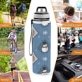 thumbnail image 7 of 1000ML Transparent Sports Water Bottle with Handle & Straw Portable Water Bottle for Outdoor Camping Gym Snowflakes and Smiling Snowmen, 7 of 7