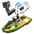 thumbnail image 3 of RC Speed Boat with Light 2 Gears Speed Adjustment Simulation Fast Remote Control Green double module, 3 of 8