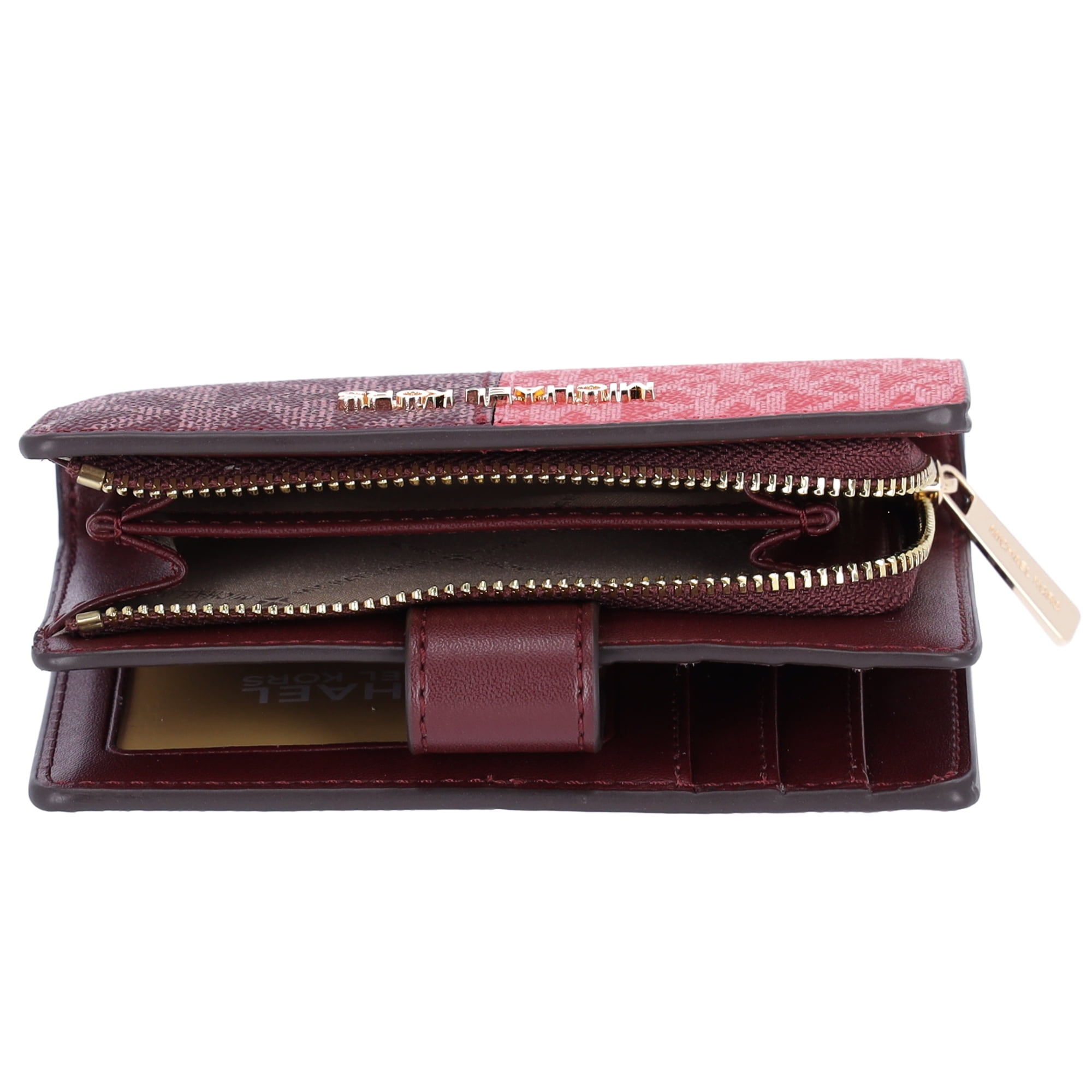 Michael Kors Women's Jet Set Travel Medium Bifold Two-Tone